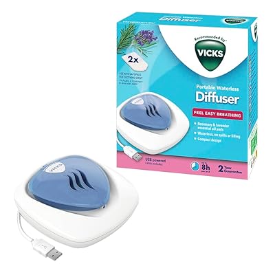 Diffuseur d'Huiles Essentielles Vicks + 2 Vapopads Menthol