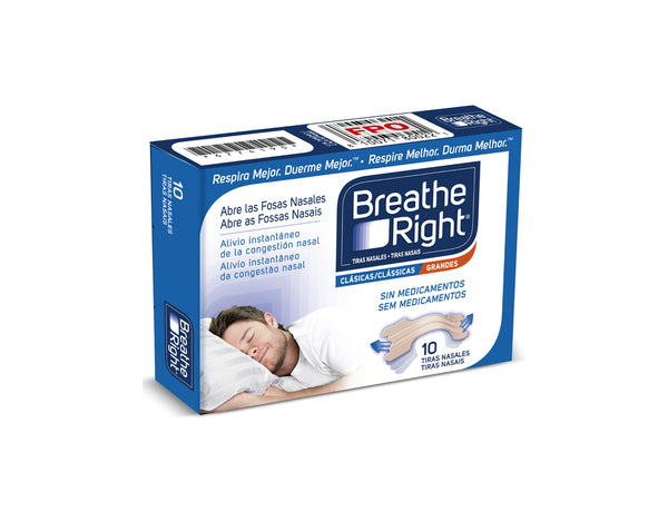 Breathe Right Tiras Nasais Clássicas Grandes x 10 uni